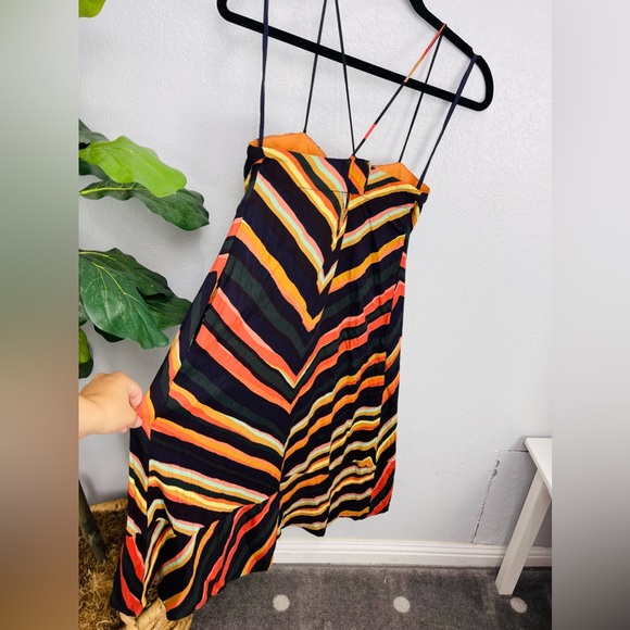 Anthropologie Runi Chevron Slip Dress Size XSP - Picture 6 of 8